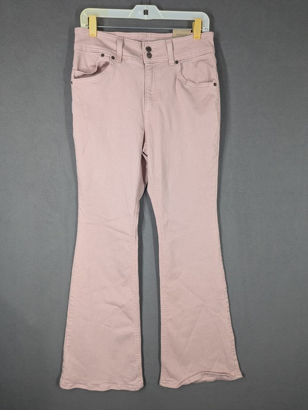 LEVI'S Women's Light Pink Denim 726 High Rise Flare Jeans NWT Size 10